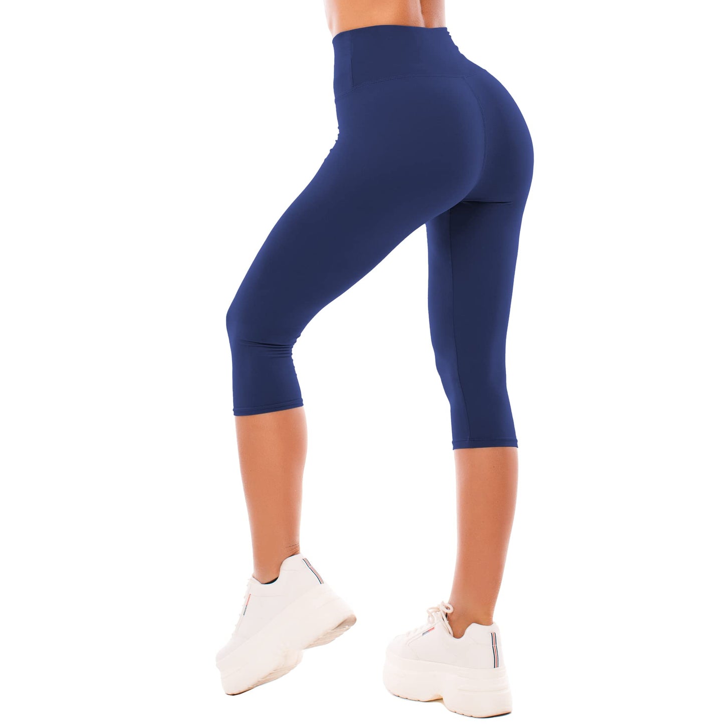SINOPHANT Legging 3/4 Femmes Pantalon de Sport, Jegging Taille Haute Femme Yoga Opaque Doux Corsaire Pantacourt