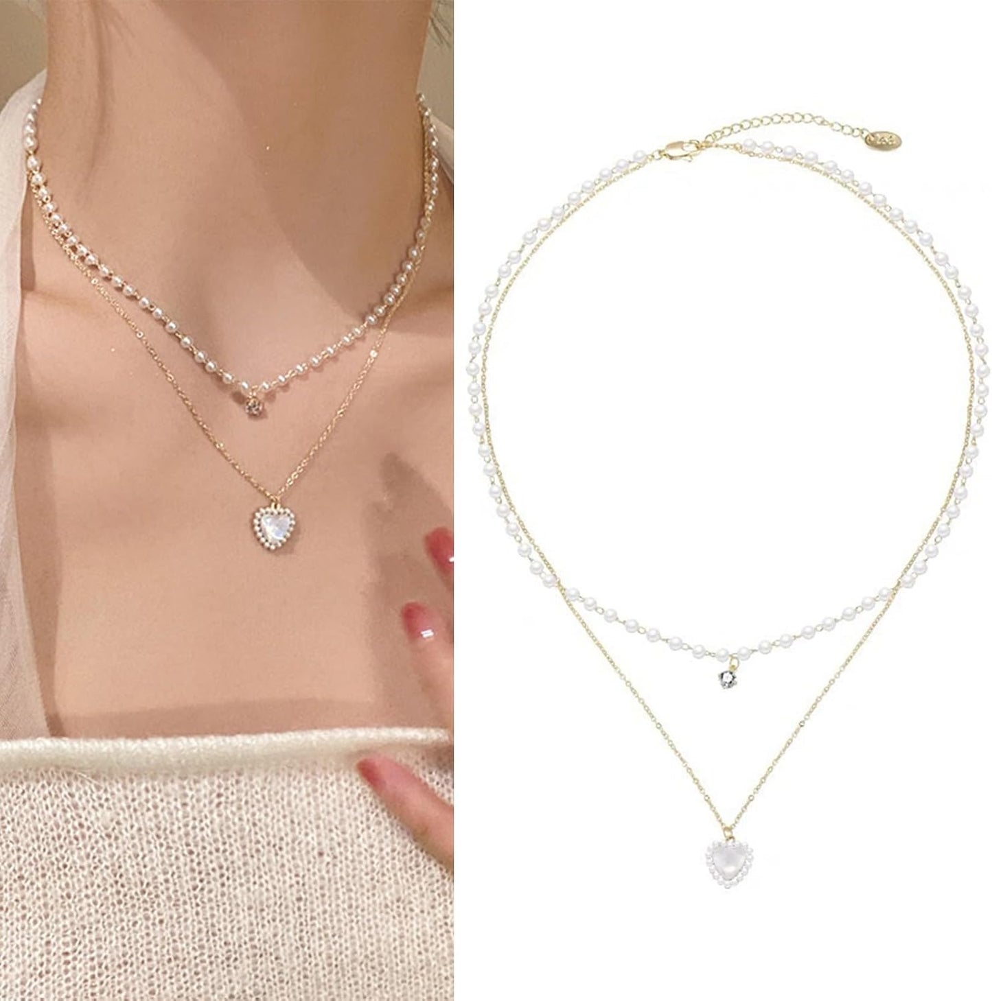 TianWlio Personnalisé Collier Argent Coeur Pendentif Ajustable Bijoux Pendentif Tendance Cadeau Fete des Meres Original Cadeaux Fête des mères pour Maman
