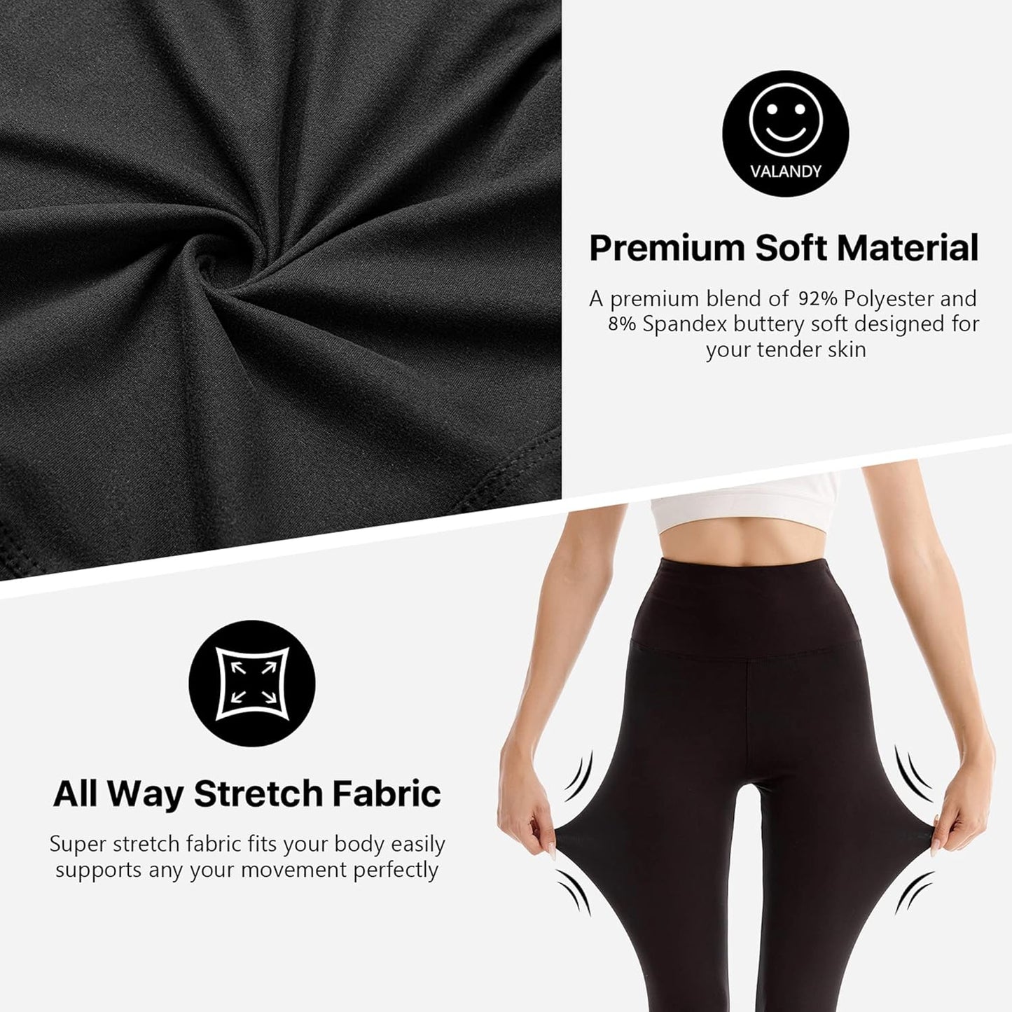 SINOPHANT Legging 3/4 Femmes Pantalon de Sport, Jegging Taille Haute Femme Yoga Opaque Doux Corsaire Pantacourt
