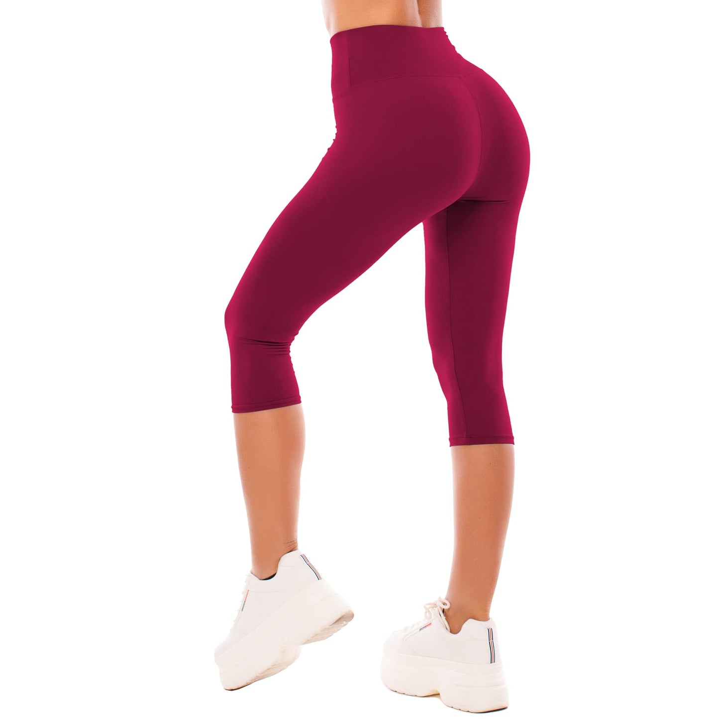 SINOPHANT Legging 3/4 Femmes Pantalon de Sport, Jegging Taille Haute Femme Yoga Opaque Doux Corsaire Pantacourt
