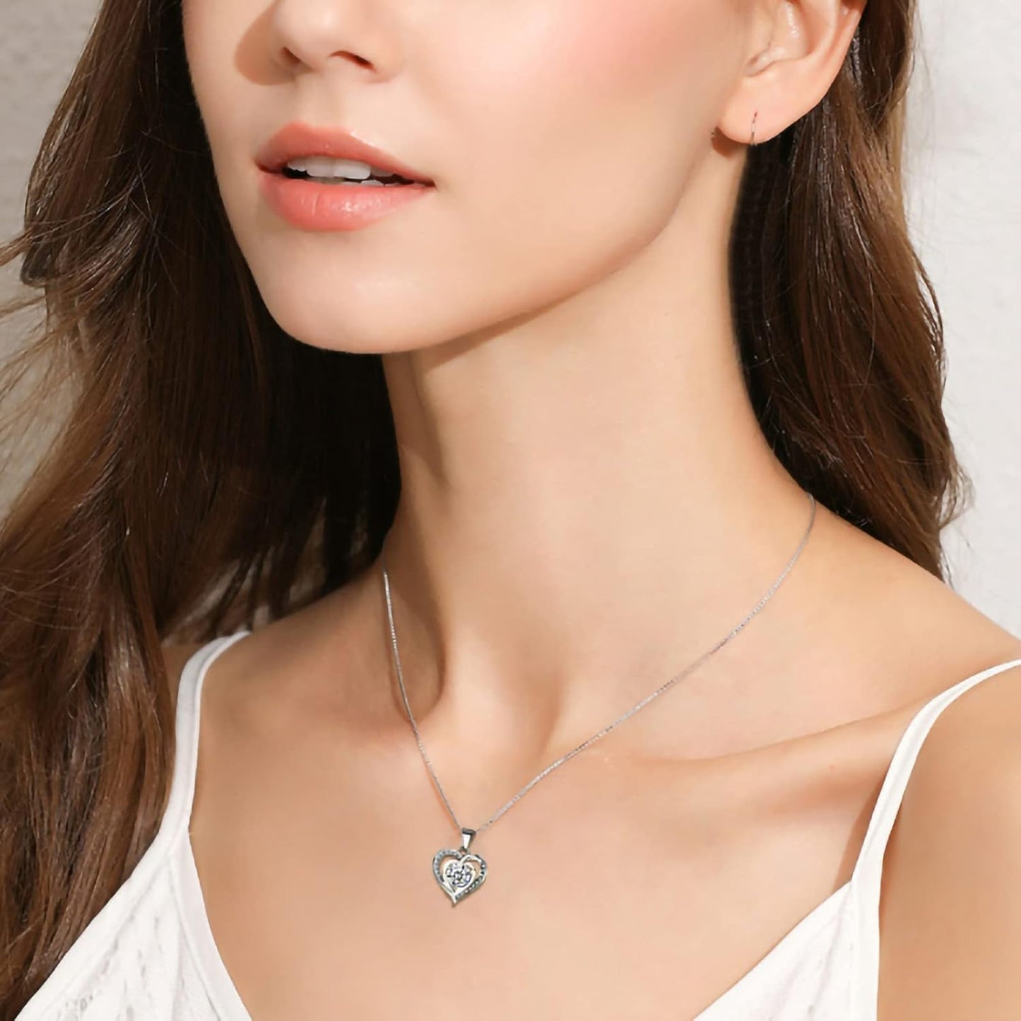 Miofula Rose Eternelle Cadeau Femme, Rose Éternelle avec Argent 925 Collier Boucles d'oreilles Bijoux Cadeau Anniversaire Femme, Préservée Rose Cadeau pour Elle la Noël, Saint-Valentin, Fête des mères