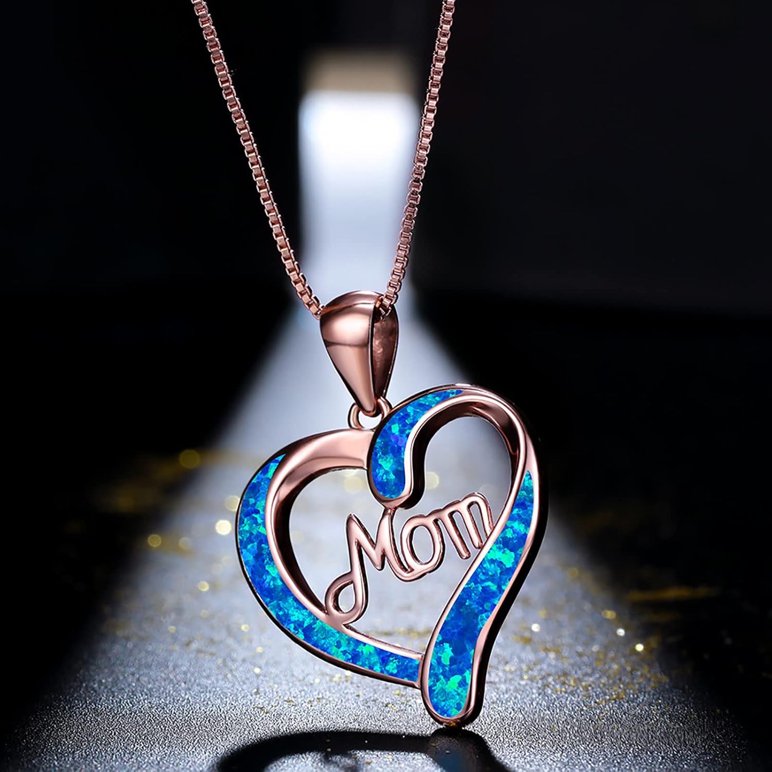 TianWlio Collier Femme Gravé en Pendentif Cœur Ajustable Bijoux Pendentif Tendance Anniversaire Cadeaux Maman Cadeaux Fille Mère Bijoux Collier