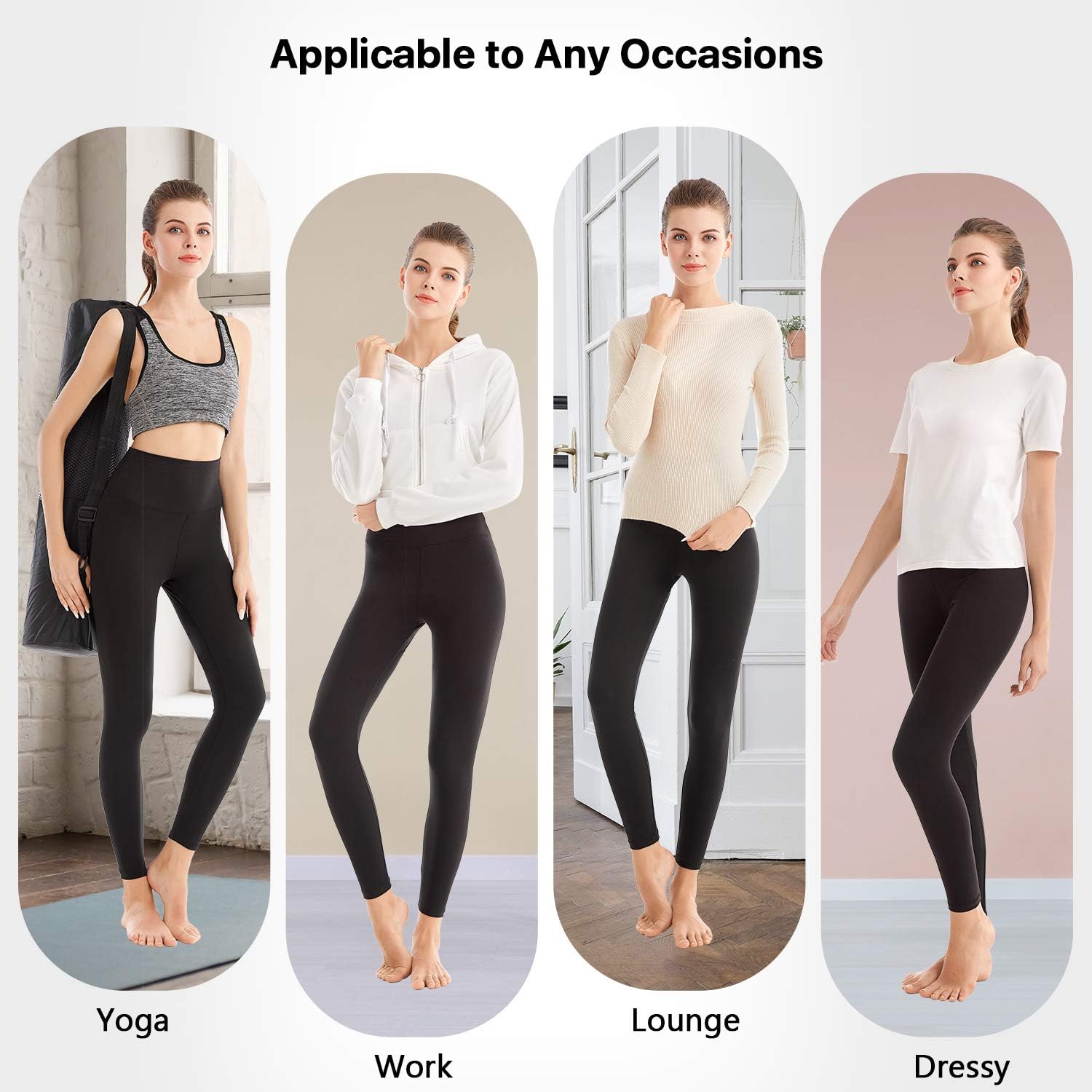 SINOPHANT Legging Femmes Pantalon de Sport, Jegging Taille Haute Femme Yoga Opaque Doux Grande Taille
